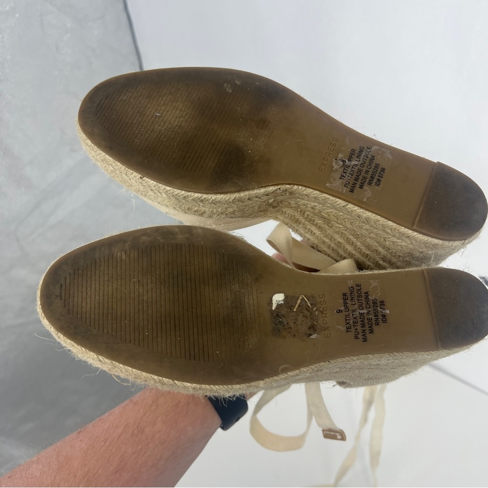 Express Cream Espadrille Wedges - Picture 8 of 14